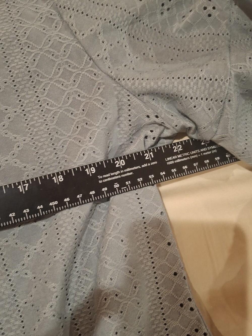 Eyelet MintGreen Dress with Short Ruffled Sleeves - Picture 10 of 10